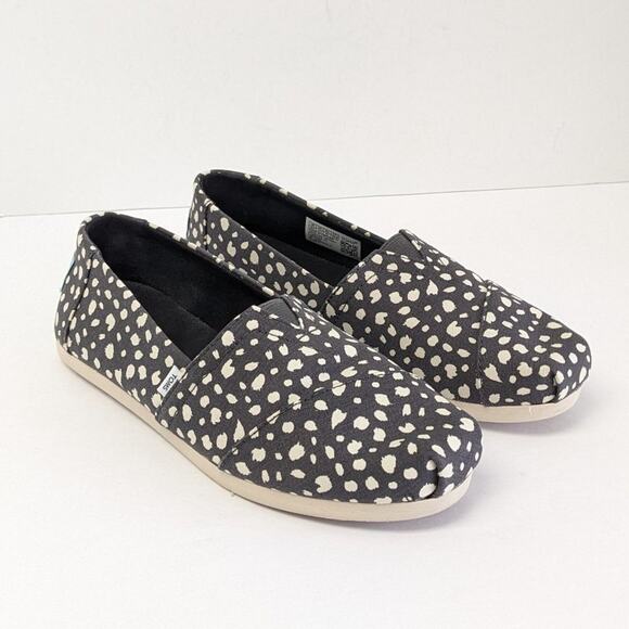 Toms Alpargata Cheetah Slip-On Shoes, Grey, Women's 6.5 M - Picture 1 of 7
